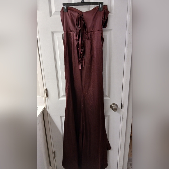 RSOETOO Strapless Bow Satin Prom Dress – Long Formal Evening Gown - Picture 13 of 13